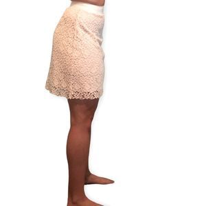 LOFT Lace Floral A-Line Mid Length Skirt